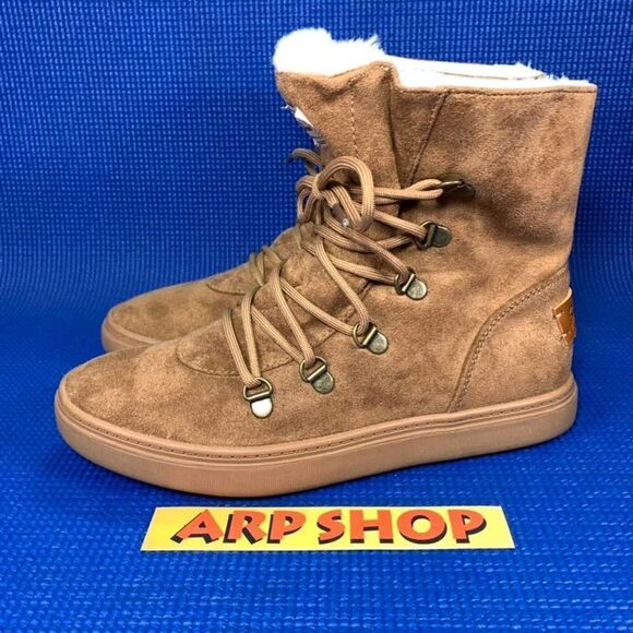 SKECHERS FAUX FUR Women`s Size 7.5 Brown Mid Calf Boots SN 44947 - Picture 1 of 8